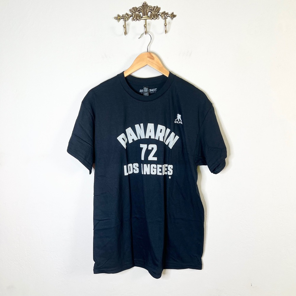 Panarin 72 Los Angeles BreakingT T-Shirt Mens Size Large Black NHLPA Hockey New